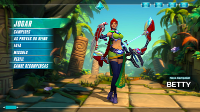 Paladins - Main Title Menu Interface game design gaming interface graphic design paladins user interface