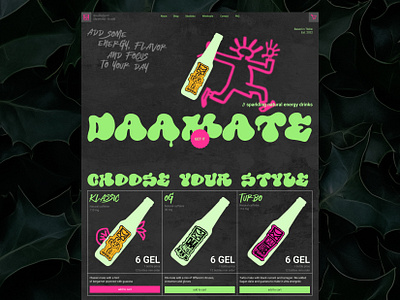 DAAMATE | Natural energy drink branding concept ecommerce energy drink food and drinks redesign typography ui webdesign