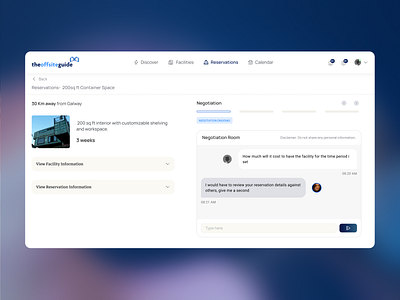 Facility Reservation Process: An approach to Negotiations booking platform client contractor interface contract management facility booking ux facility management facility reservation negotiation ui on platform negotiation pricing plan design reservation process design reservation system reservation workflow web design
