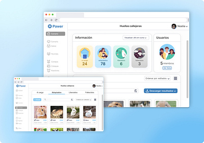 Pawer Saas animals product design saas software ui ux