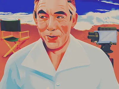 LATINO AMERICAN ICONS: ANTHONY QUINN drawing graphic design illustration