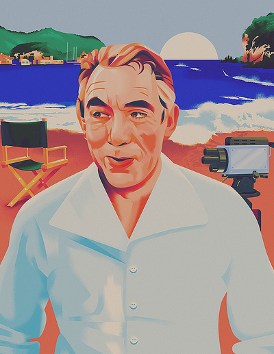 LATINO AMERICAN ICONS: ANTHONY QUINN drawing graphic design illustration