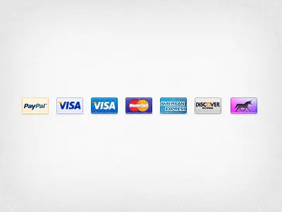 Small Payment Icons amex credit cards discover icons mastercard paypal visa
