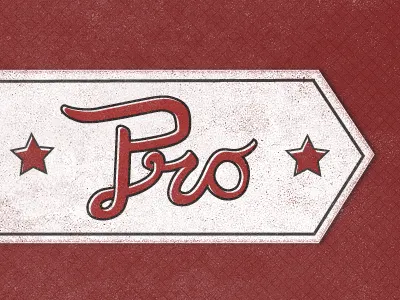 Pro Ribbon Tag illustration pro ribbon tag typographic