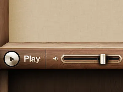 Radio gold ipad play player poland ui volume wood