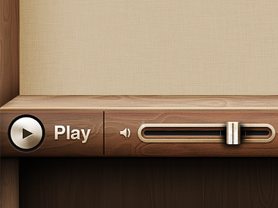 Radio gold ipad play player poland ui volume wood