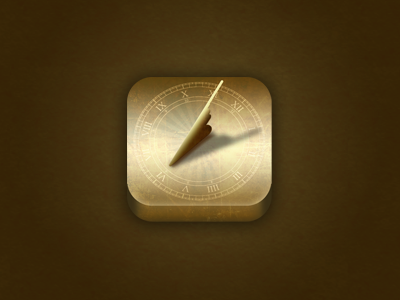 Sundial App Icon app icon ios metallic