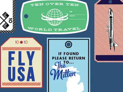 Ten Over Ten - Travel Tee Concept design illustration logo michigan t shirt vintage