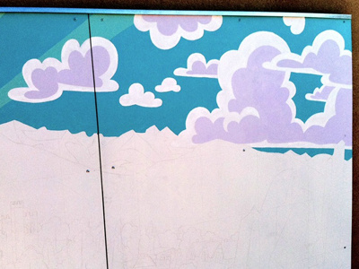 Mural Clouds cloud mural paint sky wip