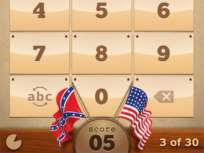 Civil War Trivia interface ios ui