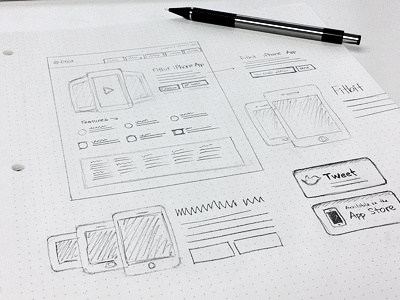 Landing page wireframe app dotgrid iphone landing page sketch ui web wireframe