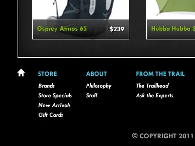 Small edits ecommerce footer