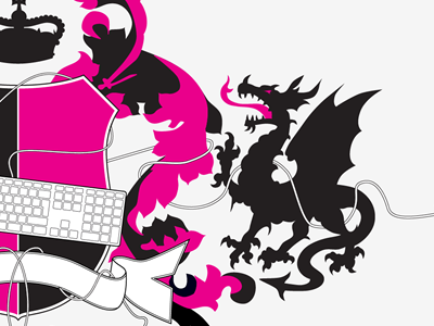 Coat of Arms black coat of arms dragon magenta