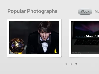 Popular Photographs clean design gallery photos simple ui