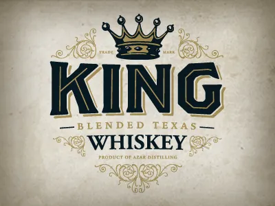 King black gold king logo spirits texas whiskey