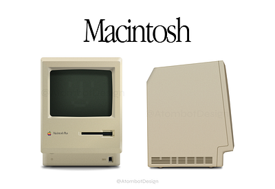 Photorealistic Macintosh Plus (Vectorized) figma mac macintosh photorealistic realism vector