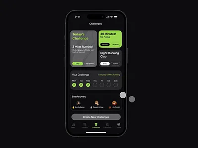 Leaderboard Screen I Running App dailyui leaderboard mobilapp productdesign runningapp ui uidesign ux uxdesign