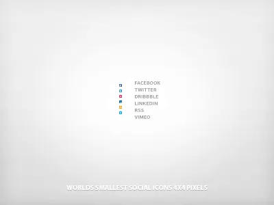 Worlds Tiniest Social Icons... social icons tiny world record