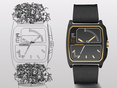 Dribbble Watch vector watch