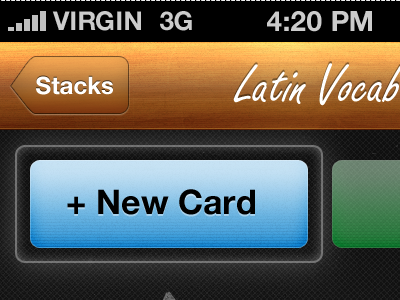 New Button and Font font iphone stacks ui