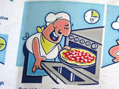 Pizza Recipe bake baked brochure cartoon cook eating food illustration illustrator italian lorenzo mamma milito pasta photoshop pizza pizzabaker print recipe retro selfpromotional vintage