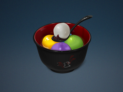 Glue Pudding black blue design green icon purple red white yellow