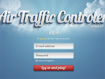 ATC Login atc blue button log in login red sign up ui