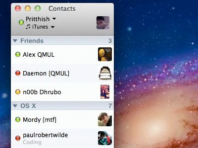 Taz Contact List adium clist taz