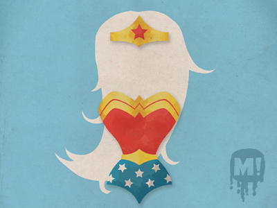 Wonderful illustration mud wonder woman