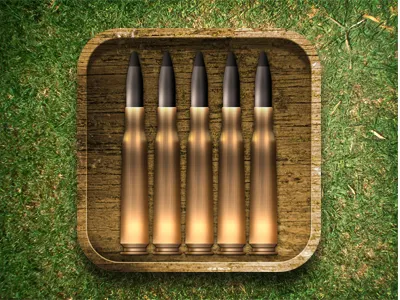 Munitions ammo app box brass bullets ios mobile munitions phone wood