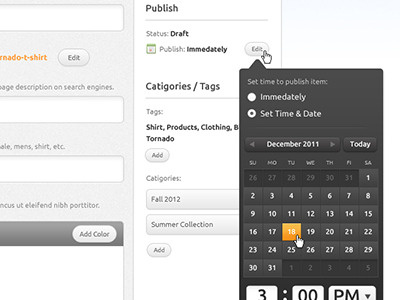 CMS Design cms datepicker ui ux