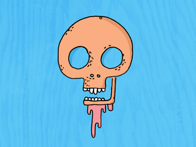 Skull drips hand drawn micahburger skull