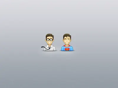 Double Avatar avatar design face icon illustration kryptonite superman tie twitter