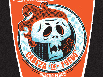 Cabeza De Fuego! brokentier cabeza fuego hotsauce illlustration mvc3 sockmonkee vector