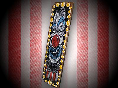 Clown chalk clown drawing ink wood