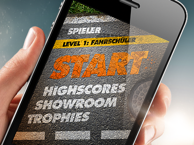 Start Interface iPhone Game dirt game interface iphone road start street