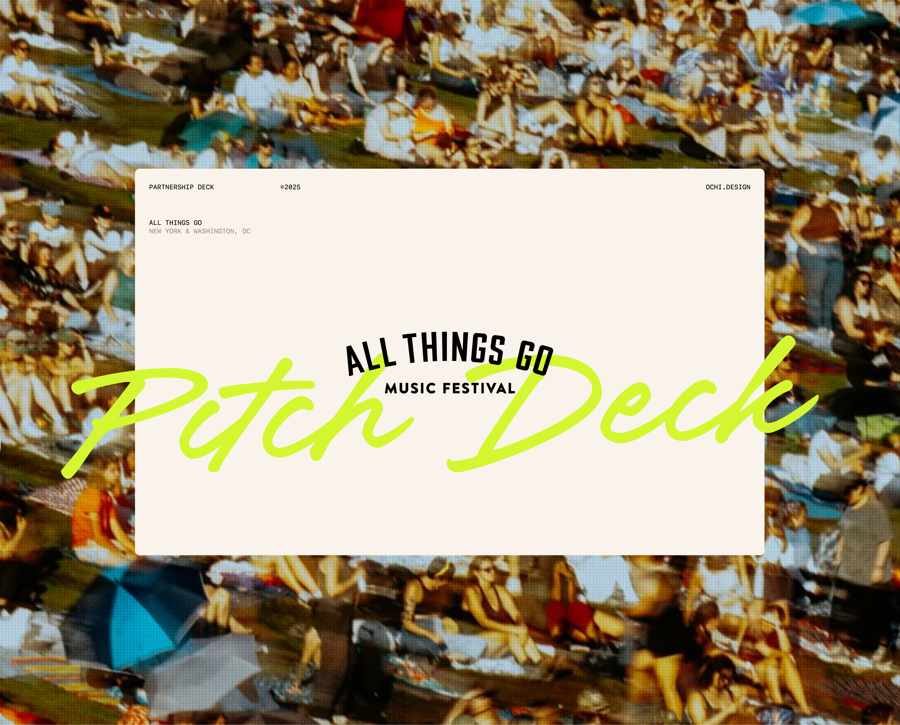 Example of Pitch deck | Partnership deck for music festival | ochi design