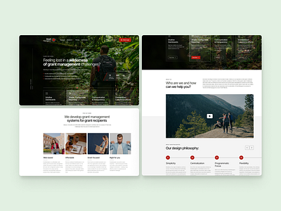 Grant Navigator - Desktop Landing Page calm design grant landing page landingpage minimalistic ui ux