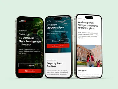 Grant Navigator - Mobile accessibility glassmorphism landingpage mobile outdoor responsive ui ux