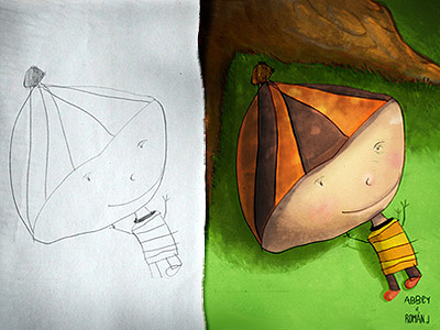 Gift for Abbey boy children illustration nature tree