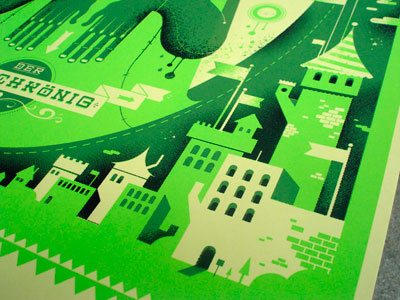 Frog Prince detail city detail frog prince screen print