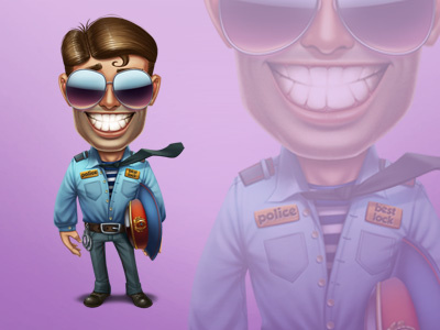 Policeman character illustration police