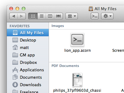 Finder toolbar icon (Lion) cdto finder icon lion osx toolbar