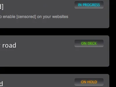 project status indicators css3 glow gradient rgba text shadow