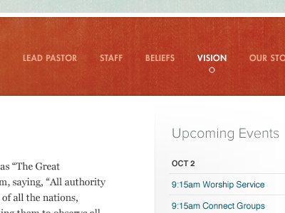Vision church subnav textures