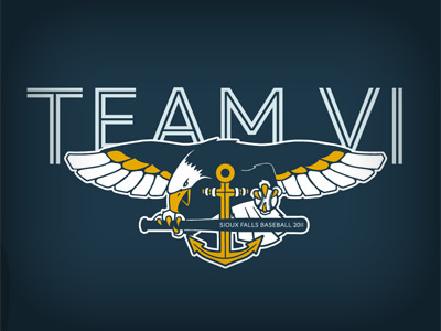 Team Six Baseball 2 anchor baseball bat bird eagle navy team six tshirt wings