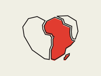 Love Africa africa black heart love red