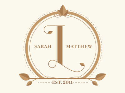 Wedding Monogram logo monogram seal wedding