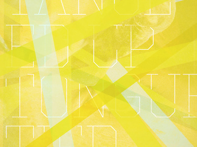 Tangled Up, Tongue Tied album cover mix mixtape typography united yellow