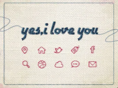 Yes I loveyou icon ui webdesign